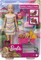 Barbie Dogwalking Doll & Accessories, Stroll & Play Pups Playset with Transforming Stroller, 2 Pets & Handbag, Blonde Doll